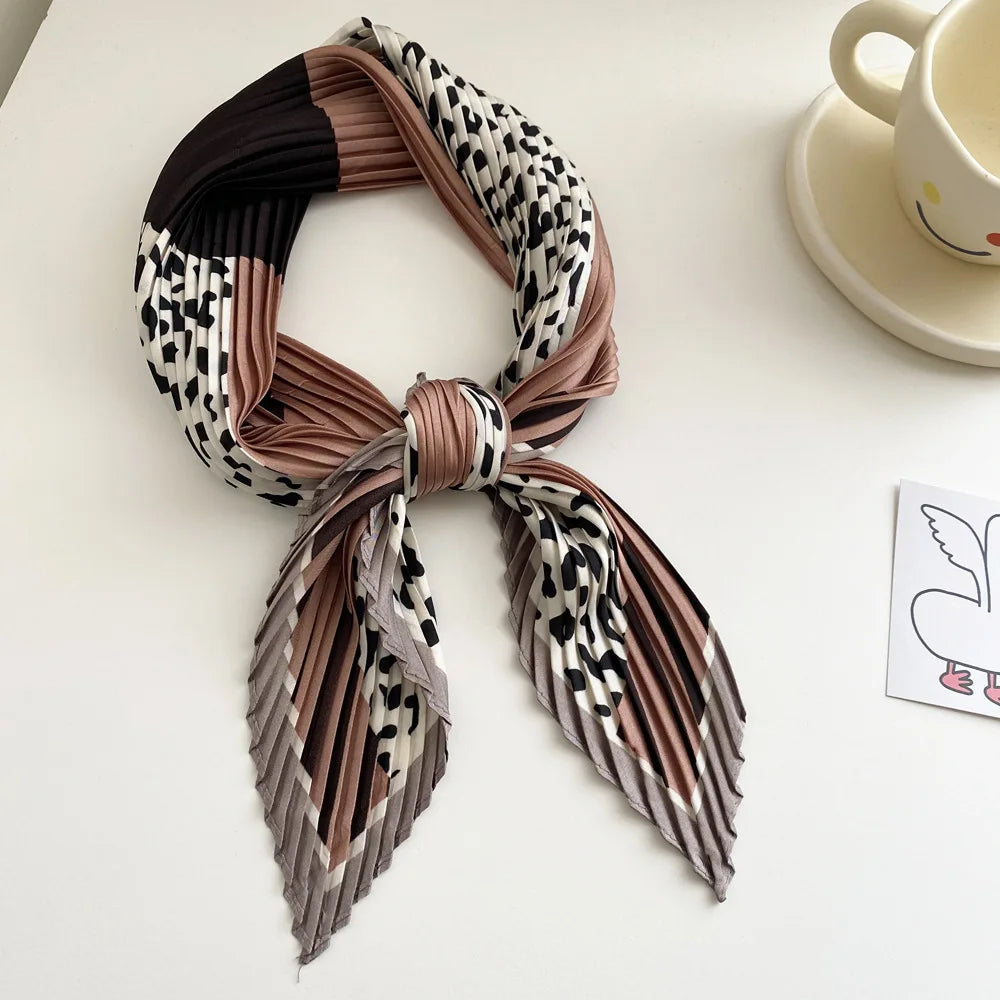 60Colors Luxury Scarf Women 70*70Cm Silk Feel Square Hair Wrapping Foulard Satin Shawl Big Size Head Bandana Hijab Handkerchief Beauty World Shop