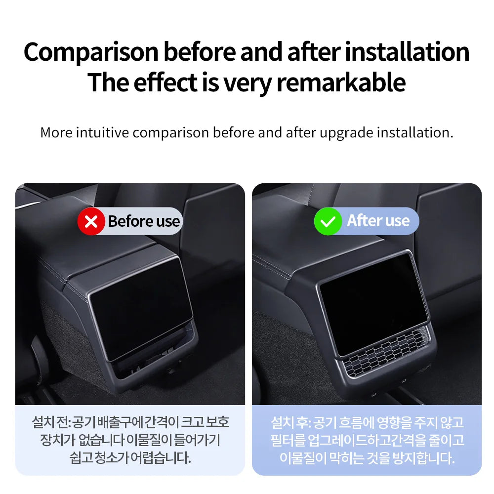 YZ For Tesla Model 3 Y Highland Juniper Rear Center Console Air Vent Cover Vent Outlet Dust Cover Car Styling Interior Accessory Beauty World Shop