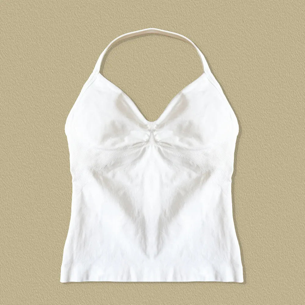 NCLAGEN Impact Longline Strappy Top Sports Yoga Vest Women's Fitness Tank Top Gym Beautiful Open Back Bra Running Workout Halter Beauty World Shop