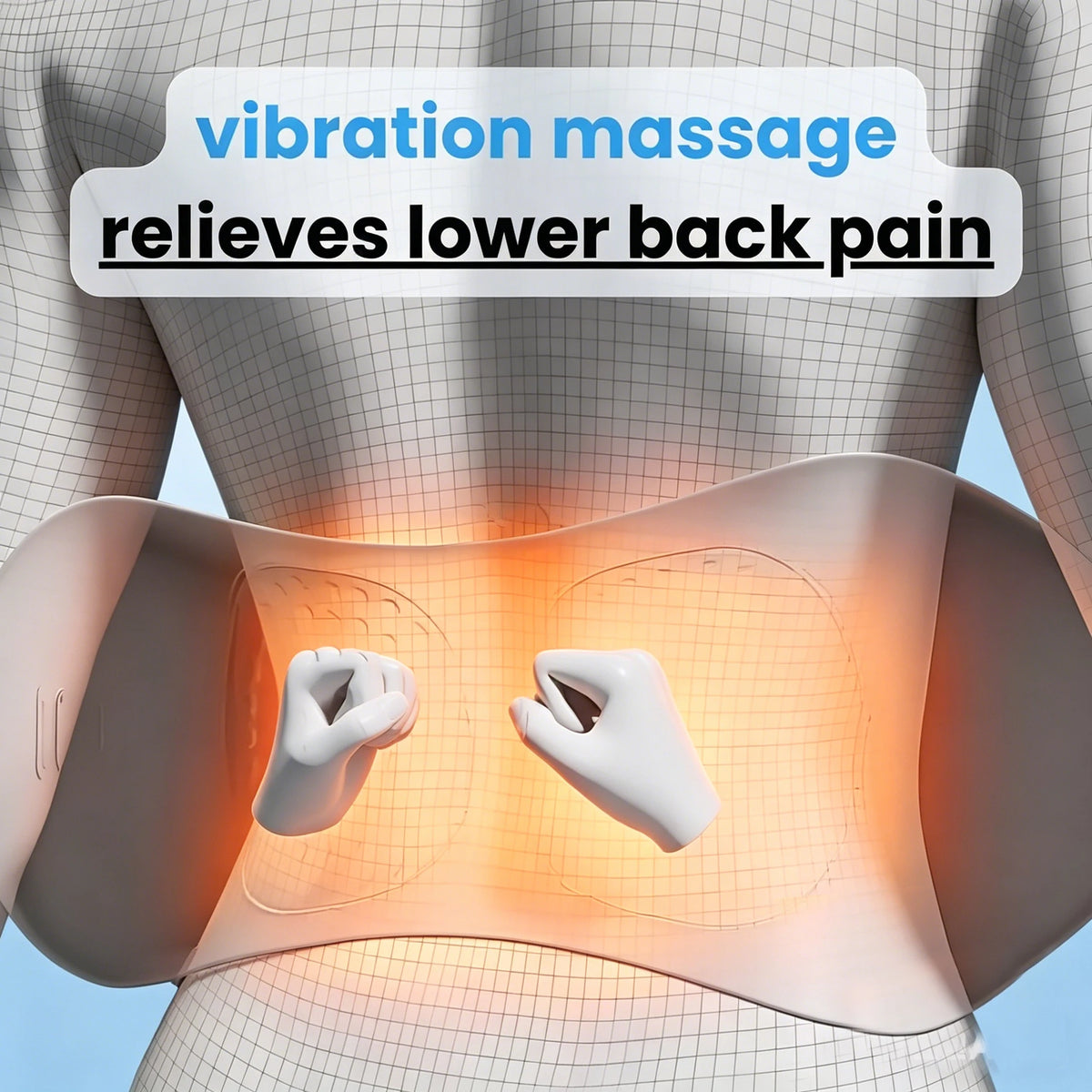 Heating Vibration Massage Pillow Electric Lumbar Support Pad Bed Sleeping Waist Protection Cushion Lying Flat Waist Pain Relief Beauty World Shop