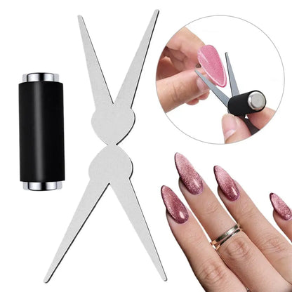 Double-head French Nail Art Magnet Set Cat Eye Magnetic Rod Combination Nail Art DIY V-Shaped Effect Gel Nail Polish Magnet Beauty Trend Shop