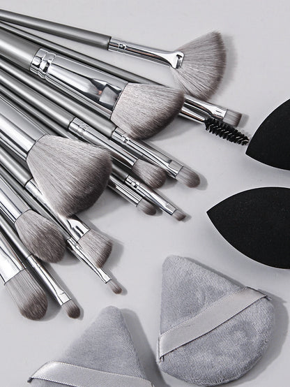 14pcs Makeup Brush Set Portable Soft Makeup Tool&2pcs Wet Wet Dual Use Makeup Egg&2pcs Triangle Sponge Makeup Powder Puff Beauty World Shop