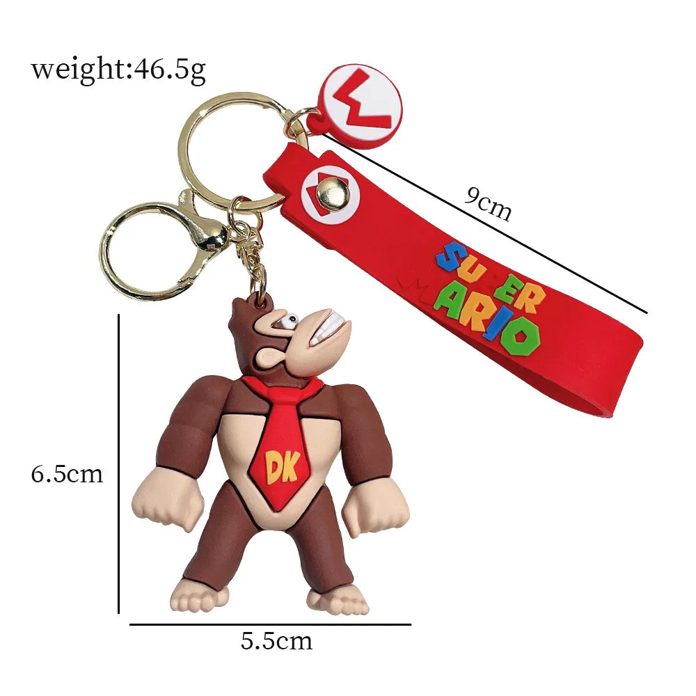 19 Styles Anime Keychain Mario Bros Luigi Toad Bowser Action Figure Model PVC Cartoon Bag Doll Pendant Toys Gift Beauty World Shop