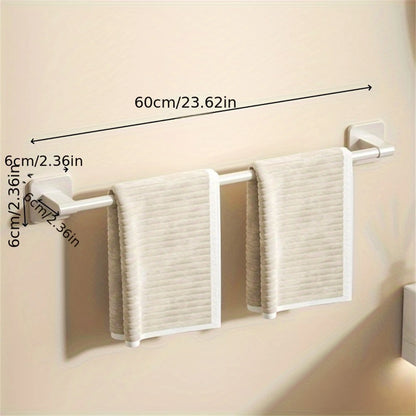 1 Piece Of Bathroom Facilities White Non-Perforated Wall-Mounted Bathroom Towel Bar Size 40-60cm Storage Rack Towel Rack Beauty World Shop