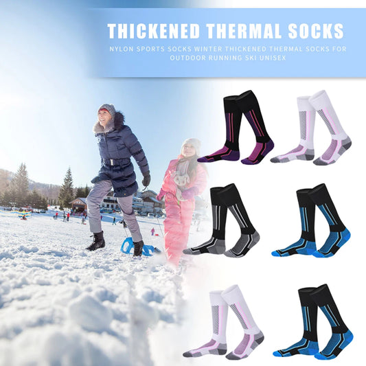 1 Pair Winter Warm Thickening Ski Stockings Hiking Socks For Women Men Children Anti-Cold Outdoor High Sports Stockings Beauty World Shop