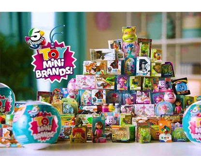 5 Surprise Ball Mini Brands Supermarket Shopping Scene Miniature Gashpon Capsule Toy Figurines Collection Kids Birthday Gifts