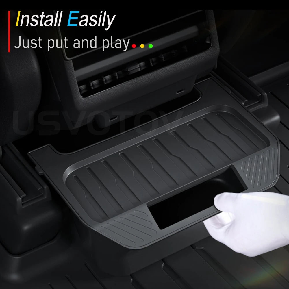 Rear Seat Storage Box for Tesla Model Y Juniper 2025 2026 Organizer Center Console Bins Backseat Trash Can Garbage Accessories Beauty World Shop