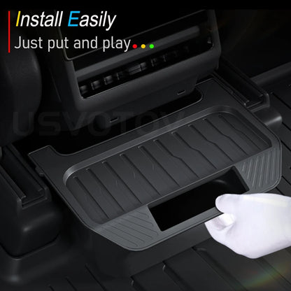 Rear Seat Storage Box for Tesla Model Y Juniper 2025 2026 Organizer Center Console Bins Backseat Trash Can Garbage Accessories Beauty World Shop