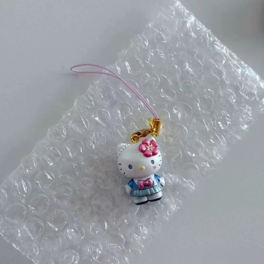 New Original Sanrio Character Kawaii Black Skin Hello Kitty Backpack Pendant Anime Cartoon Blind Box Birthday Gift Trendy Toys Beauty World Shop