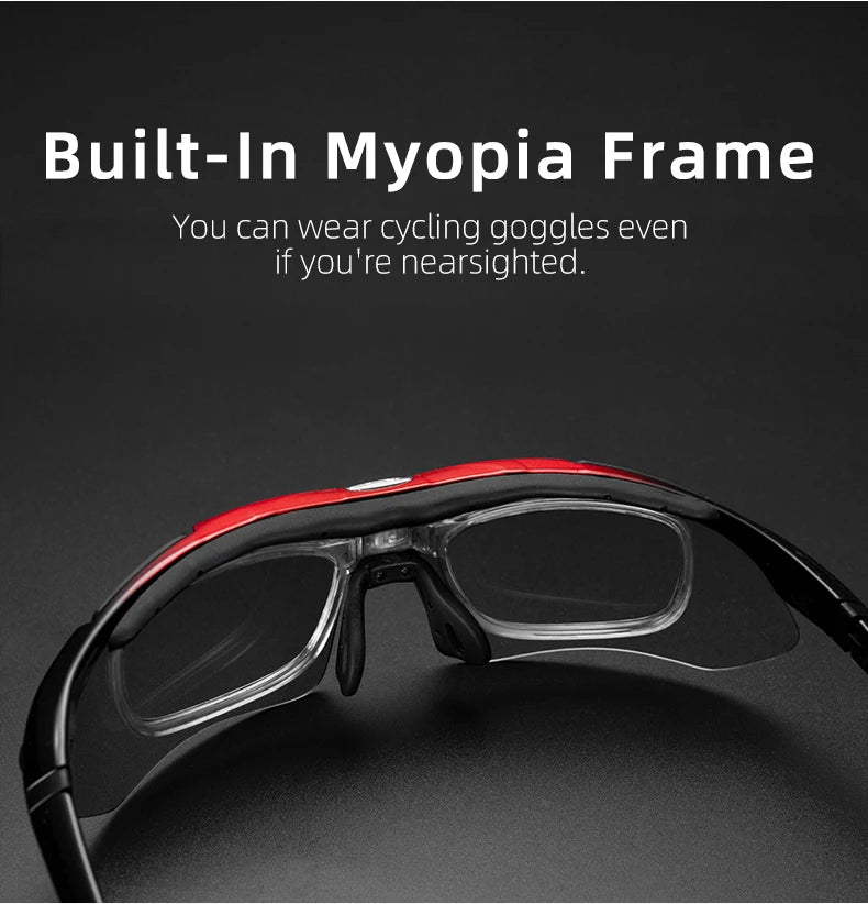 ROCKBROS Cycling Polarized glasses Bike Outdoor Sports Sunglasses MTB Road PC Goggles Eyewear Glasses 5/3 Lens Bicycle Accessory Beauty World Shop