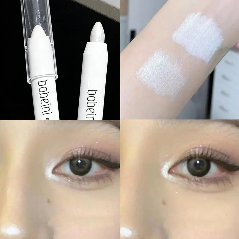 1pc Shimmering Highlight Stick, Glitter White Eyeshadow Pencil for Bright Eyes, Dazzling Effect Makeup Highlighter Beauty World Shop