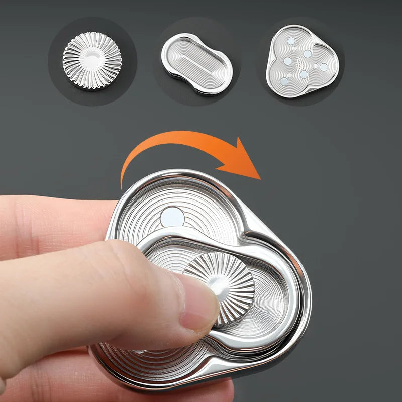 Triangle Spinner Flip Coin EDC Fidget Push Coin Decompression Hand Toy Handle Piece Fidget Spinner Fun Toy Beauty World Shop