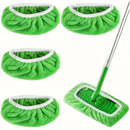 4 Reusable Mop Pads with High Water Absorption and Ultra-fine Fiber Cleaning Pads That Can Firmly Adhere To Most Standard Mops Beauty World Shop