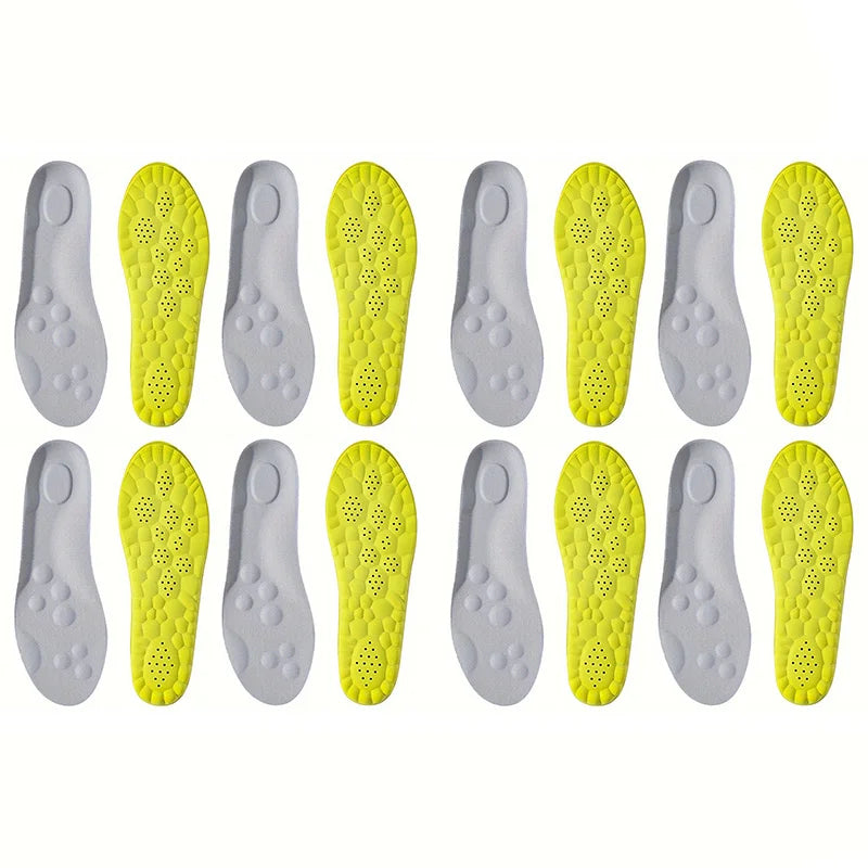 1Pair/2Pairs/4Pairs High Elasticity Latex Sport Insoles Soft Shoe Pads Arch Support Orthotic Insoles Breathable Deodorant Insole Beauty World Shop