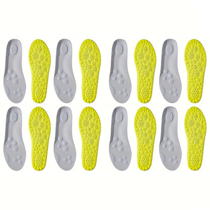 1Pair/2Pairs/4Pairs High Elasticity Latex Sport Insoles Soft Shoe Pads Arch Support Orthotic Insoles Breathable Deodorant Insole Beauty World Shop