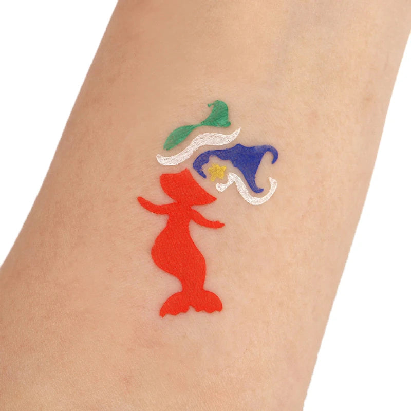 Halloween Face Kids Tattoos Templates Painted Stencils Glitter Airbrush Child Face Paint Tattoos Stencil (Random Patterns) Beauty World Shop