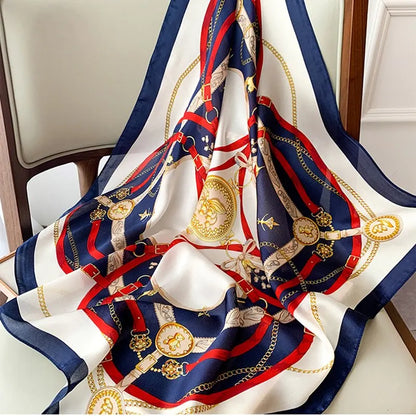 70cm Silk Feeling Square Scarf Women Satin Bandana Print Scarves Head Band Fashion Lady Hair Shawl Wrap Female Neckerchief Hijab Beauty World Shop