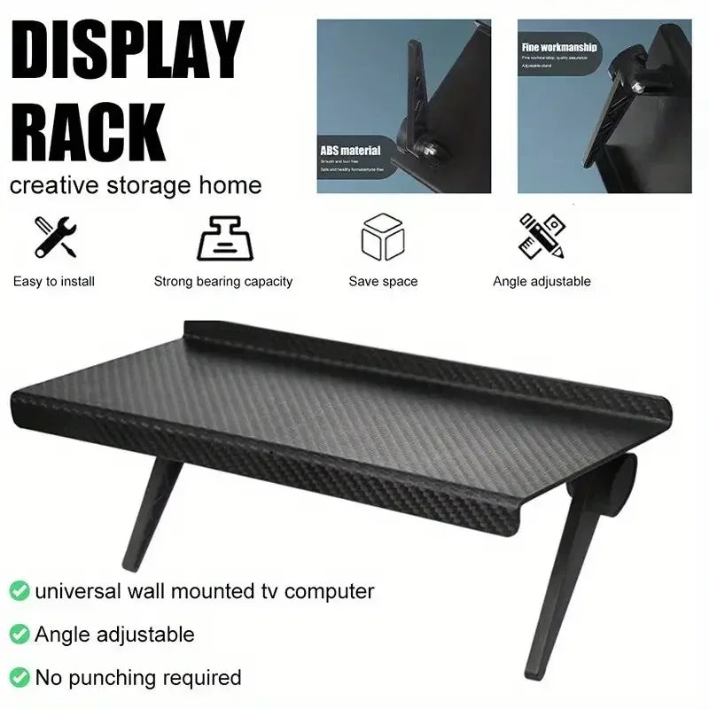 1PC Hot Selling Computer and TV Screen Storage Rack Wireless Router Set-top Box Rack No Perforated Storage Bracket Divine Tool Beauty Fashion