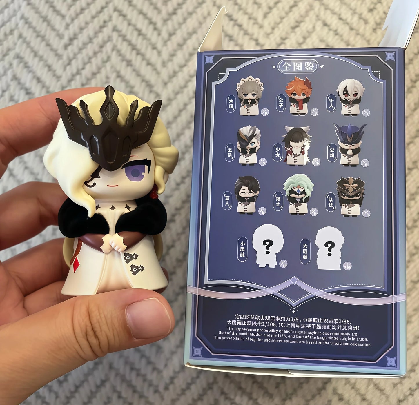 Mihoyo Genshin Impact Fatui Harbinger Q Version Series Blind Box Desktop Mini Doll Model Toys Trend Decoration Surprise Gifts Beauty World Shop