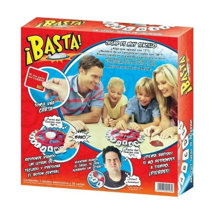 NEW Basta Spanish Word Game Quick Thinking Letter Pressing Board Game for Family Fun Beauty World Shop