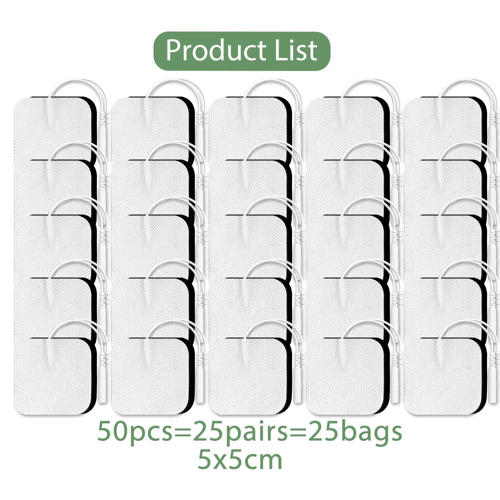 10/20/50Pcs Tens Electrode Pads Gel Self-adhesive Patches For Acupuncture Massager Slimming Pulse EMS Muscle Stimulator Sticker Beauty World Shop