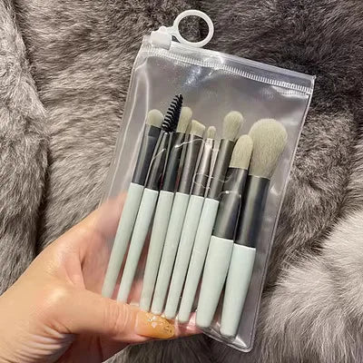 13purpleflower holly leaf makeup brush suit soft hair face powder highlight blush brush eye shadow brush full set of beauty tool Beauty Fashion