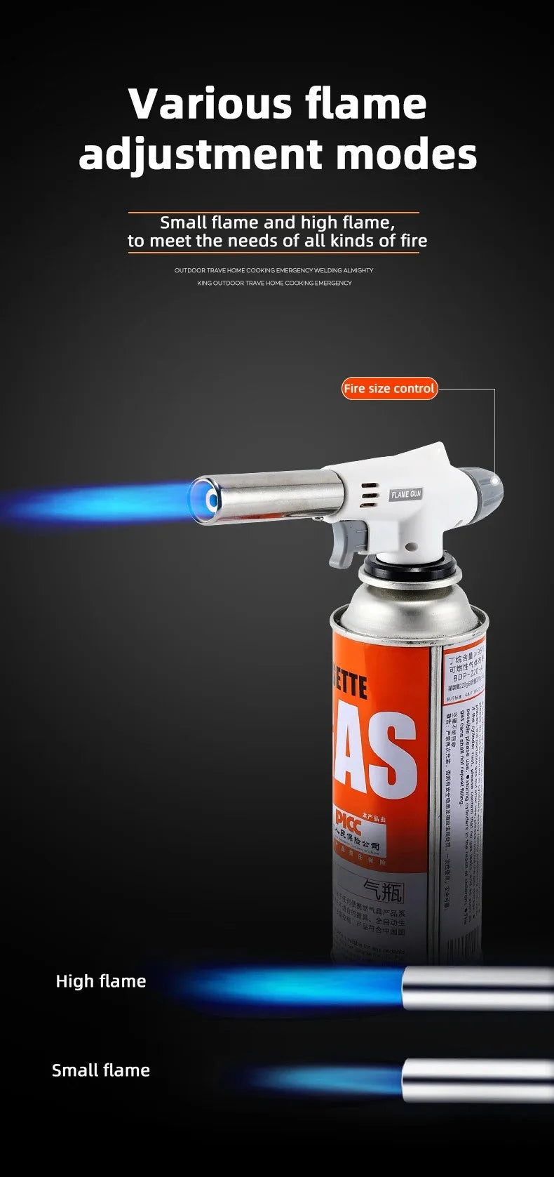 Multifunctional Barbecue Torch Burner for Camping BBQ Desserts Soldering Cooking Heating Tool Household Flame Igniter Beauty World Shop