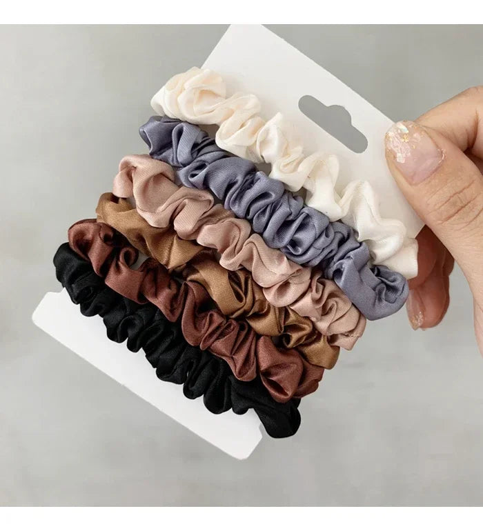 6/12 PCS Elegant women's headband, rubber band, elastic band, softer than silk hair | Satin headband | Beauty World Shop