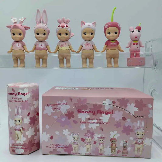 Sonny Angel Pink Cherry Blossom Series Blind Box Toys Mystery Box Kawaii Lucky Cute Doll Decoration Collect Model Couple Gifts Beauty World Shop