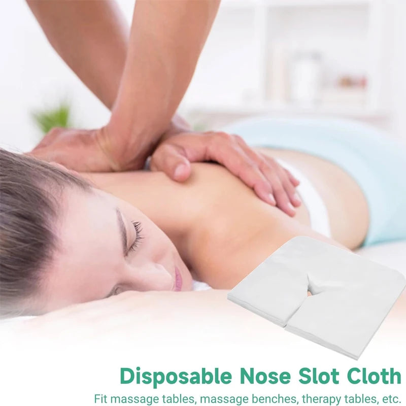 500/100pcs Disposable Face Cradle Covers Headrest Massage Pillow Paper Soft Non-Woven Face Covers for Spa Salon Beauty Supplies Beauty World Shop