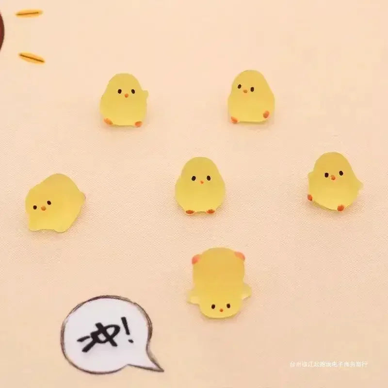 A pack of 20 cute yellow fat chicken desktop ornaments, kindergarten gifts, small gifts, resin decorative mini ducks Beauty World Shop