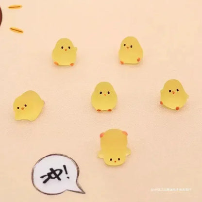 A pack of 20 cute yellow fat chicken desktop ornaments, kindergarten gifts, small gifts, resin decorative mini ducks Beauty World Shop