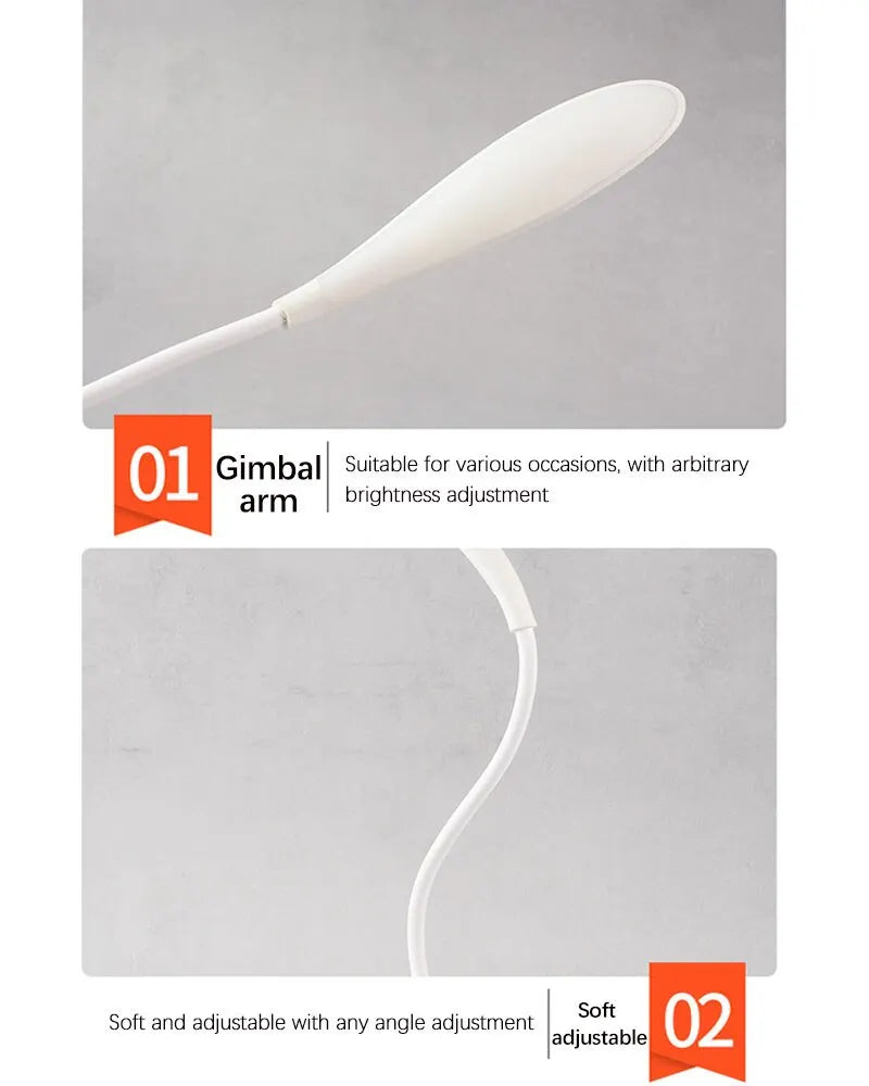 LED Desktop Desk Lamp USB Rechargeable Lighting Eye Protection Room Night Light Bedroom Bedside Student Reading Lamp Beauty World Shop