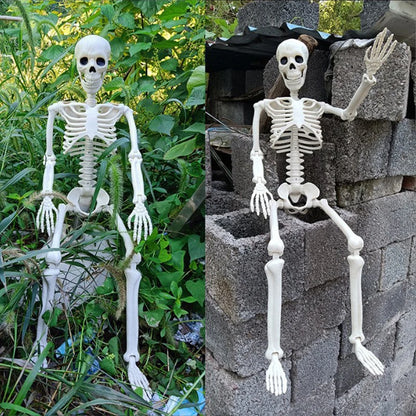 1pc Happy Halloween Modeling Humanoid Skeleton Decorative Props Haunted House Home Bedroom Balcony Decoration Party DIY Supplies Beauty World Shop
