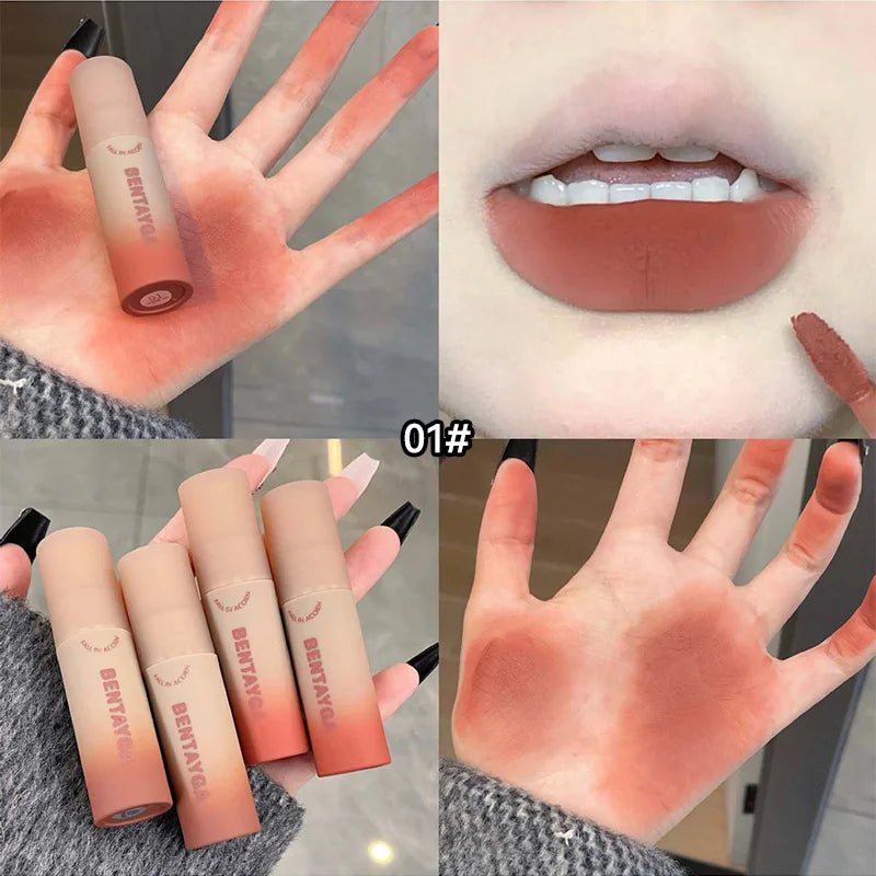 BENTAYGA Autumn Velvet Lip Mud — Matte Finish, Skin-Tone Enhancing Lip Tint, Versatile Nude Makeup, Budget-Friendly for Students Beauty Trend Shop