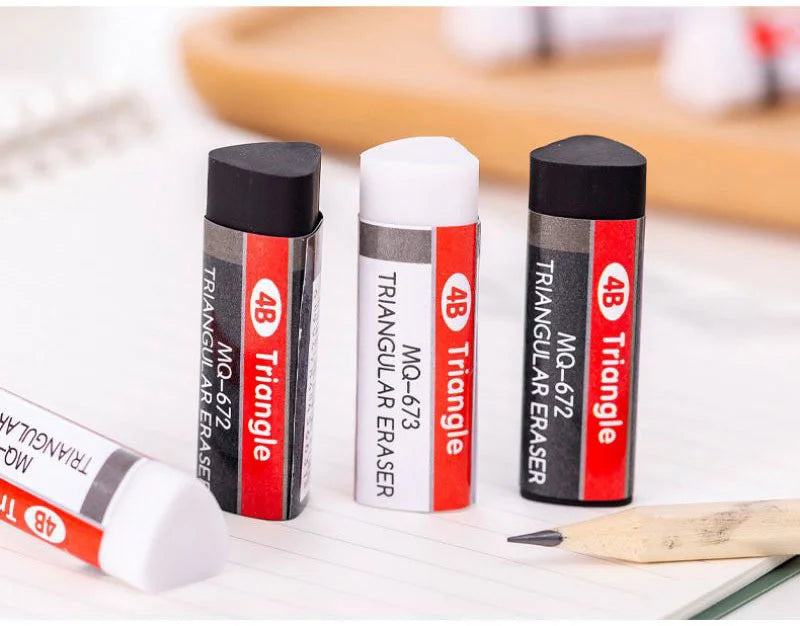 2-8-32 pcs Lytwtw's Stationery 4B Triangle Novelty Erasers Rubber Kawaii School Office Supplies Creative Eraser Beauty World Shop
