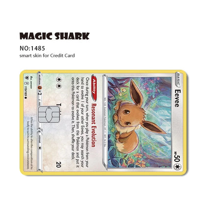 2025 New Pokemons Charizard Blastoise Bulbasaur Eevee Metwo Sticker Film Skin Cover for Credit Debit Card Beauty World Shop