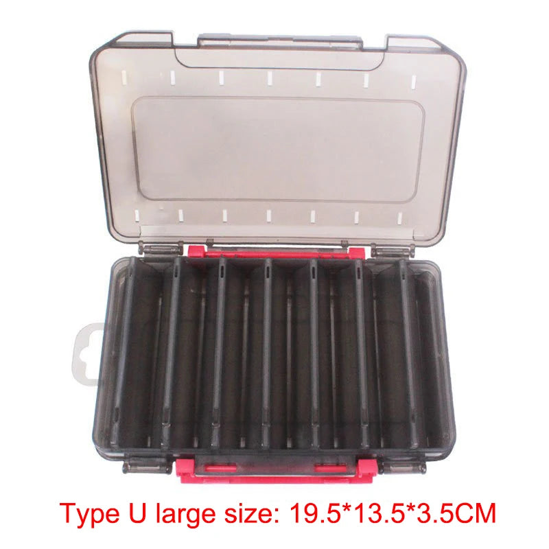 Shrimp Fishing Box Fishing Accessories Box Squid Jig Box Tackle Double Side Folio U Size Wooden Plastic Case for Fish Beauty World Shop