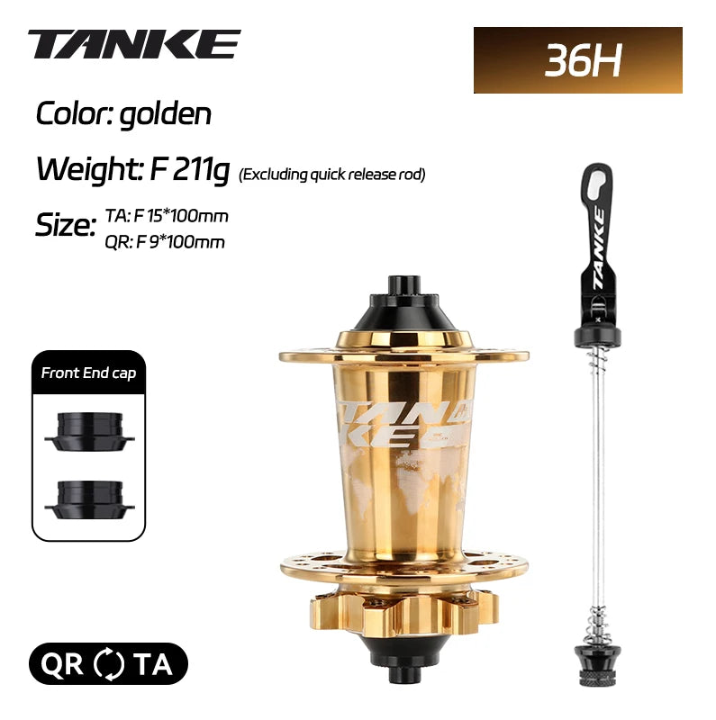 TANKE 120 Click Hub 6 Bearing Mountain Bike MTB Hub Front Rear 32 36 Holes QR Thru-axle Exchange Disc Brake Bicycle Hubs HG MS Beauty World Shop