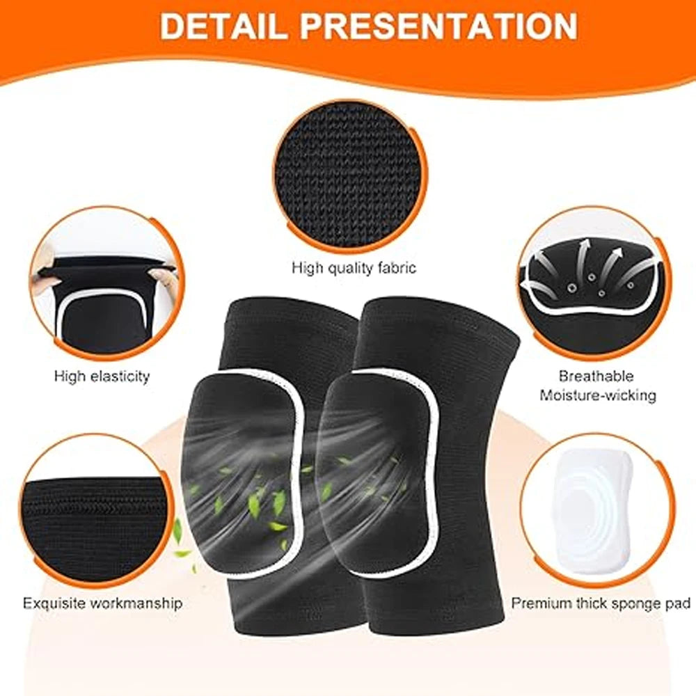 Professional Shock-Absorbing Knee Pads (2 PCS) - EVA Protection for Volleyball,Football - Multi-Sport Use for Men, Women & Kids Beauty World Shop