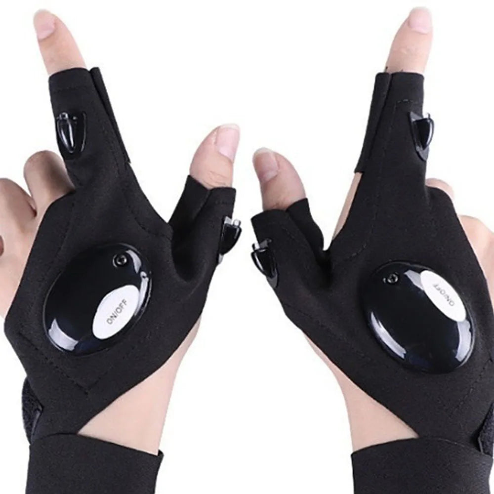 Cycling Gloves With Lights Gloves for Fishing Equipment Accessories Glove With Led Fingerless Light Fingers Mittens Apparel Beauty World Shop
