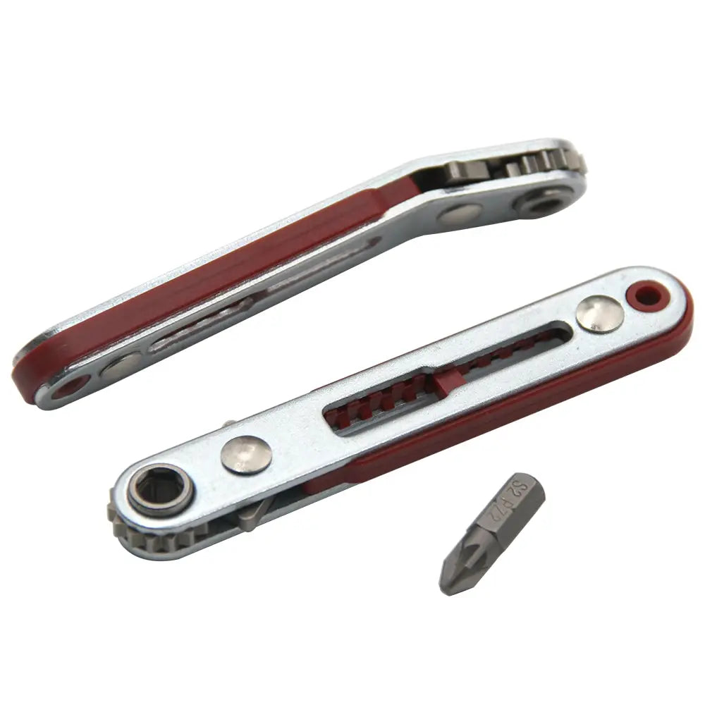 Multifunctional Bidirectional Forward and Reverse Ratchet Screwdriver Elbow Flat Head Wrench Cross Screwdriver Slotted Tool Beauty World Shop