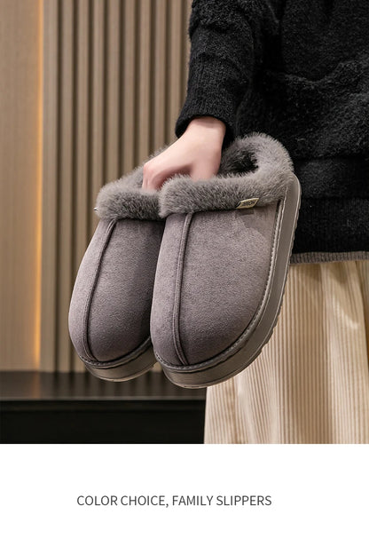 Fashion Women Fluffy Slippers for Autumn and Winter Indoor EVA Thick Sole Anti-Slip and Warm Unisex Slippers for Winter Beauty World Shop