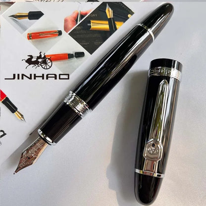 1 PCS JINHAO 159 Classic Design SIlver Trim Calligraphy Iridium Business Pen With Converter Beauty World Shop
