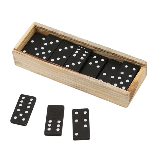 28pcs/Set Wooden Domino Board Games Table Game Domino Toys, Kid Children Educational Toys For Children Gifts Christmas gift Beauty World Shop