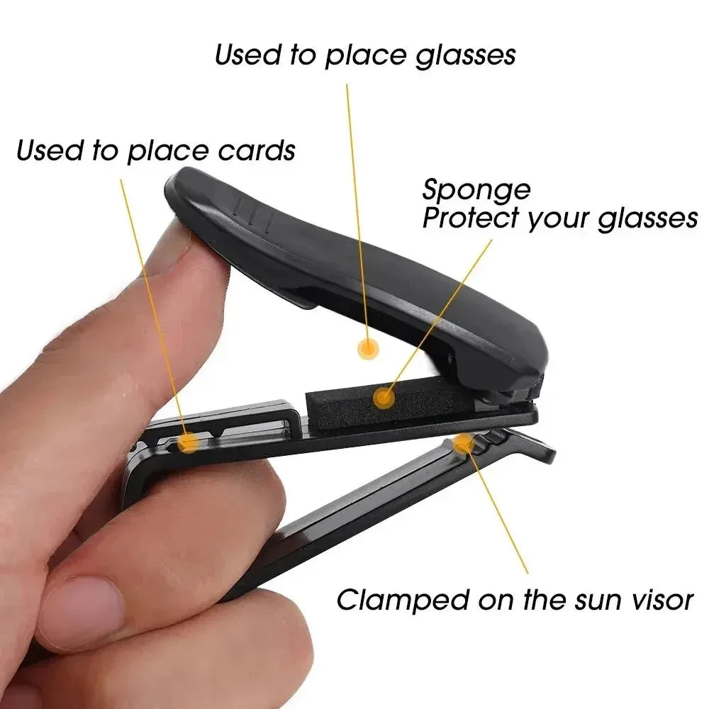 2PCS Universal Car Auto Sun Visor Glasses Box Sunglasses Clip Card Ticket Holder Fastener Pen Case Eyeglasses Clips Accessories Beauty World Shop