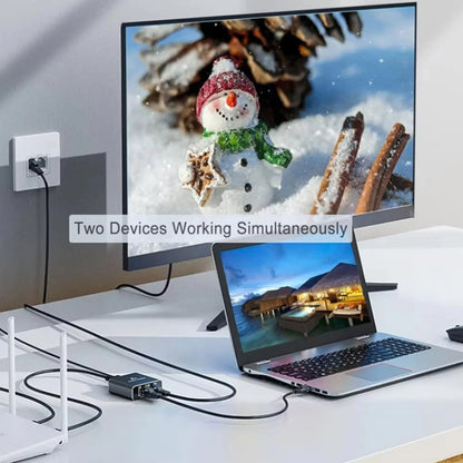 Network Cable Splitter With One To Two Simultaneous Internet Access, Rj45 Splitter With One To Two Switch, Ethernet Port Gigabit Beauty World Shop