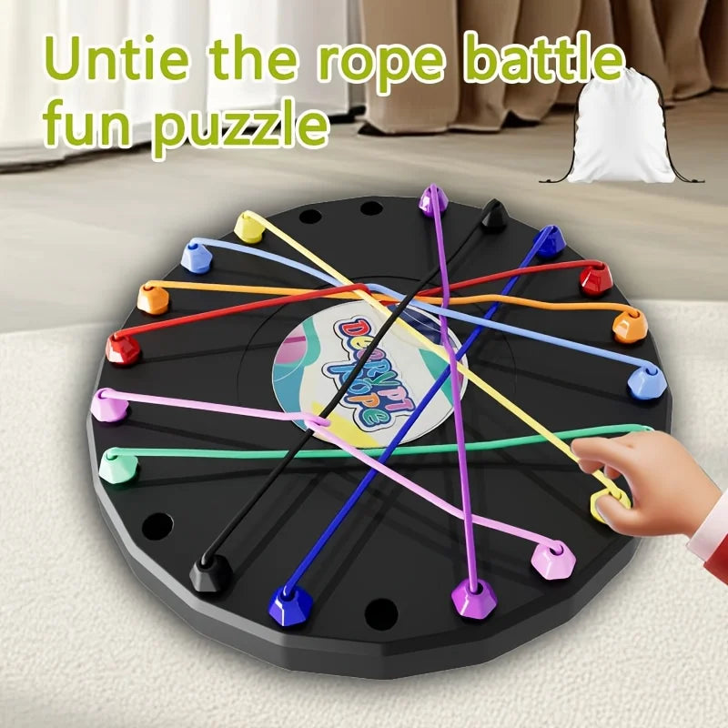 Rope Untying Challenge Educational Toys Kid Rope Knots Sensory Social Board Game Decryption Game Logic Thinking Training Toys Beauty World Shop