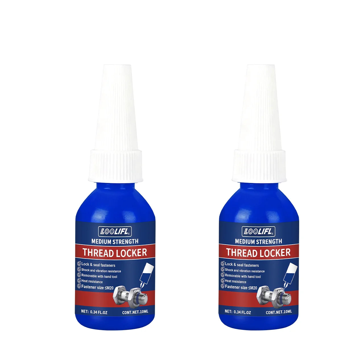 LOOLIFL Blue Thread Locker 243 Nuts-Bolts Locker, Screw Adhesive Lock Tight Seal Fasteners Anaerobic Curing Metal Glue,Rustproof Beauty World Shop