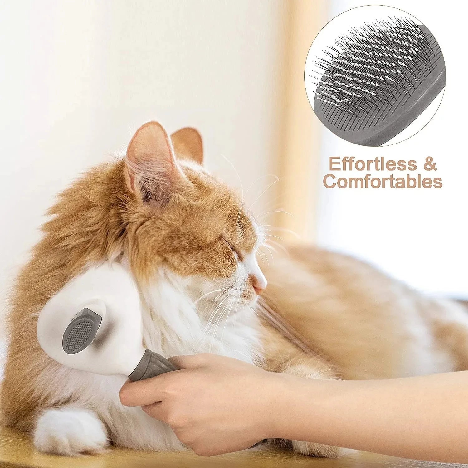 Pet Dog Brush Cat Comb Self Cleaning Pet Hair Remover Brush For Dogs Cats Grooming Tools Pets Dematting Comb Dogs Accessories Beauty Fashion